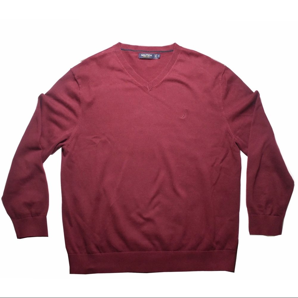 Nautica Men’s Burgundy Crewneck Sweater XL